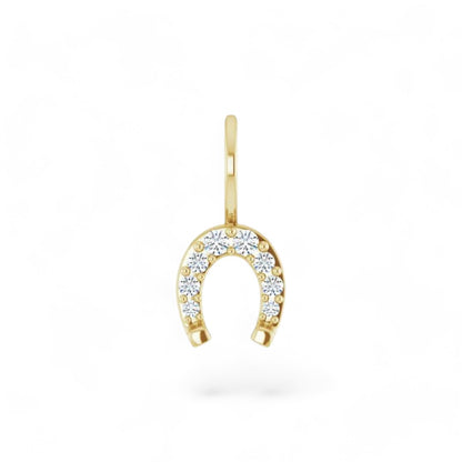 Natural Diamond Horseshoe Pendant