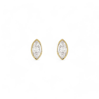 Natural Diamond Marquise Solitaire Earrings