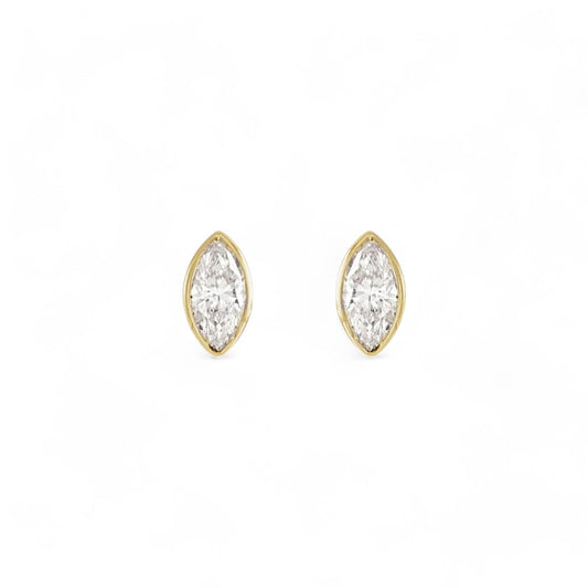 Natural Diamond Marquise Solitaire Earrings