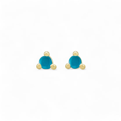 Natural Turquoise Stud Earrings