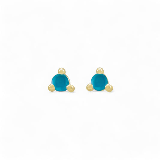 Natural Turquoise Stud Earrings