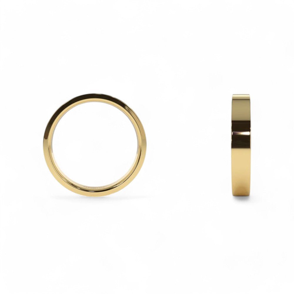 Flat Gold Band 3mm - ALIZETI FINE