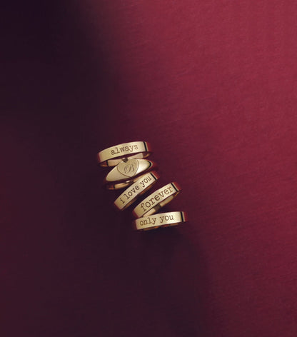 Flat Gold Band 3mm - ALIZETI FINE