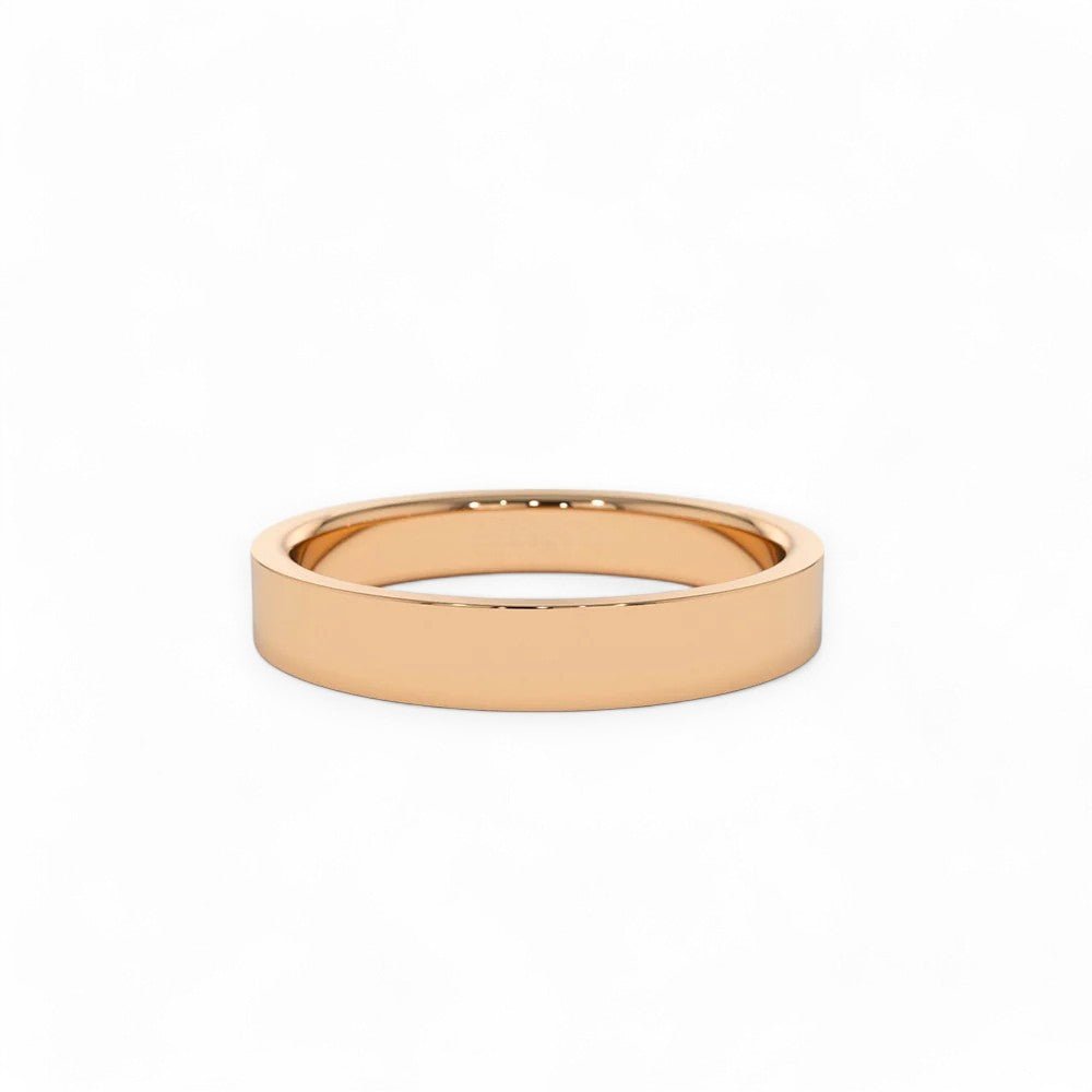 Flat Gold Band 3mm - ALIZETI FINE