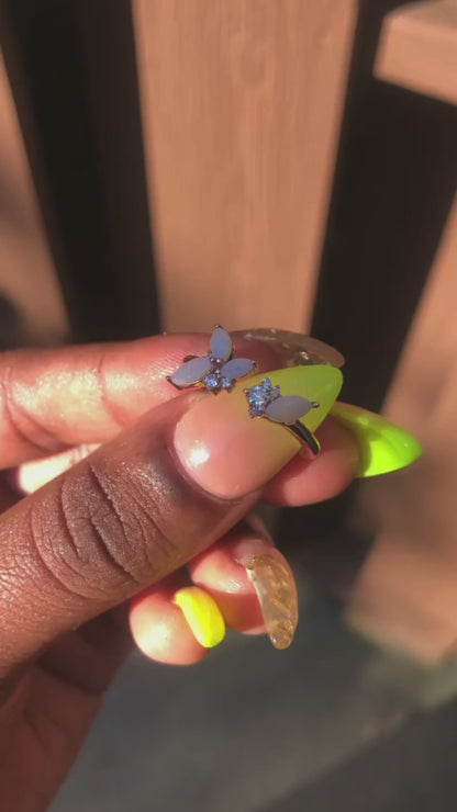 Opal Marquise & Diamond Ring