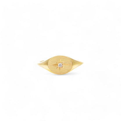 Starburst Signet Ring - ALIZETI FINE