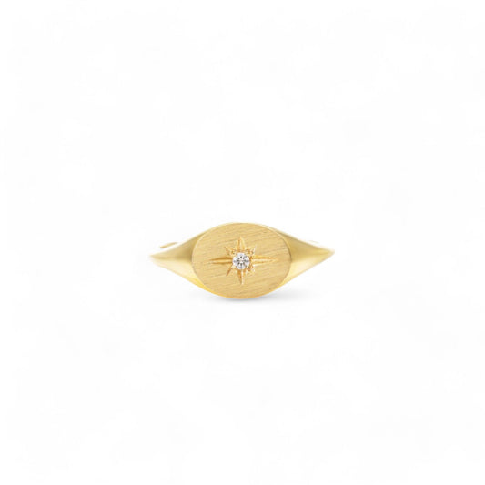 Starburst Signet Ring - ALIZETI FINE