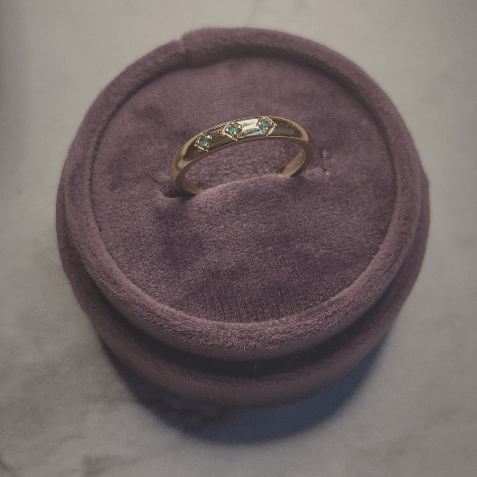 14k Emerald Trifecta Ring - ALIZETI FINE