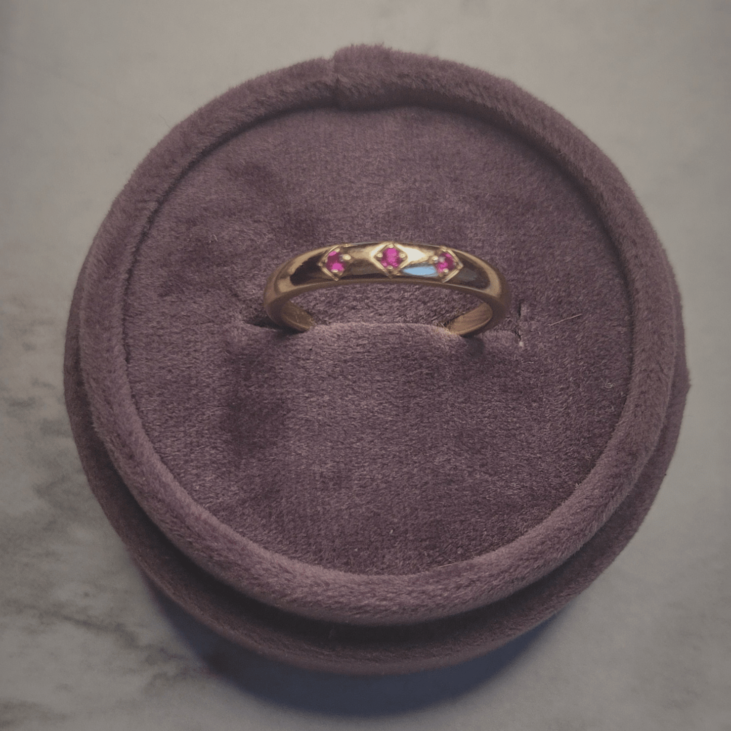 14k Ruby Trifecta Ring - ALIZETI FINE