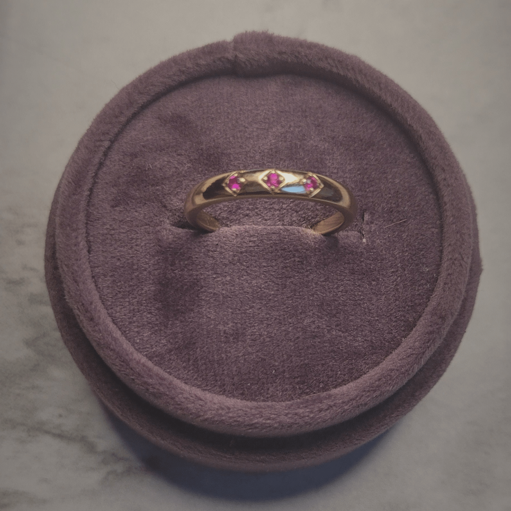 14k Ruby Trifecta Ring - ALIZETI FINE