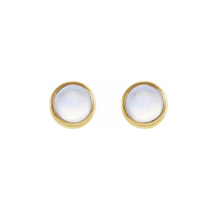 Moonstone Mini Stud Earrings - ALIZETI