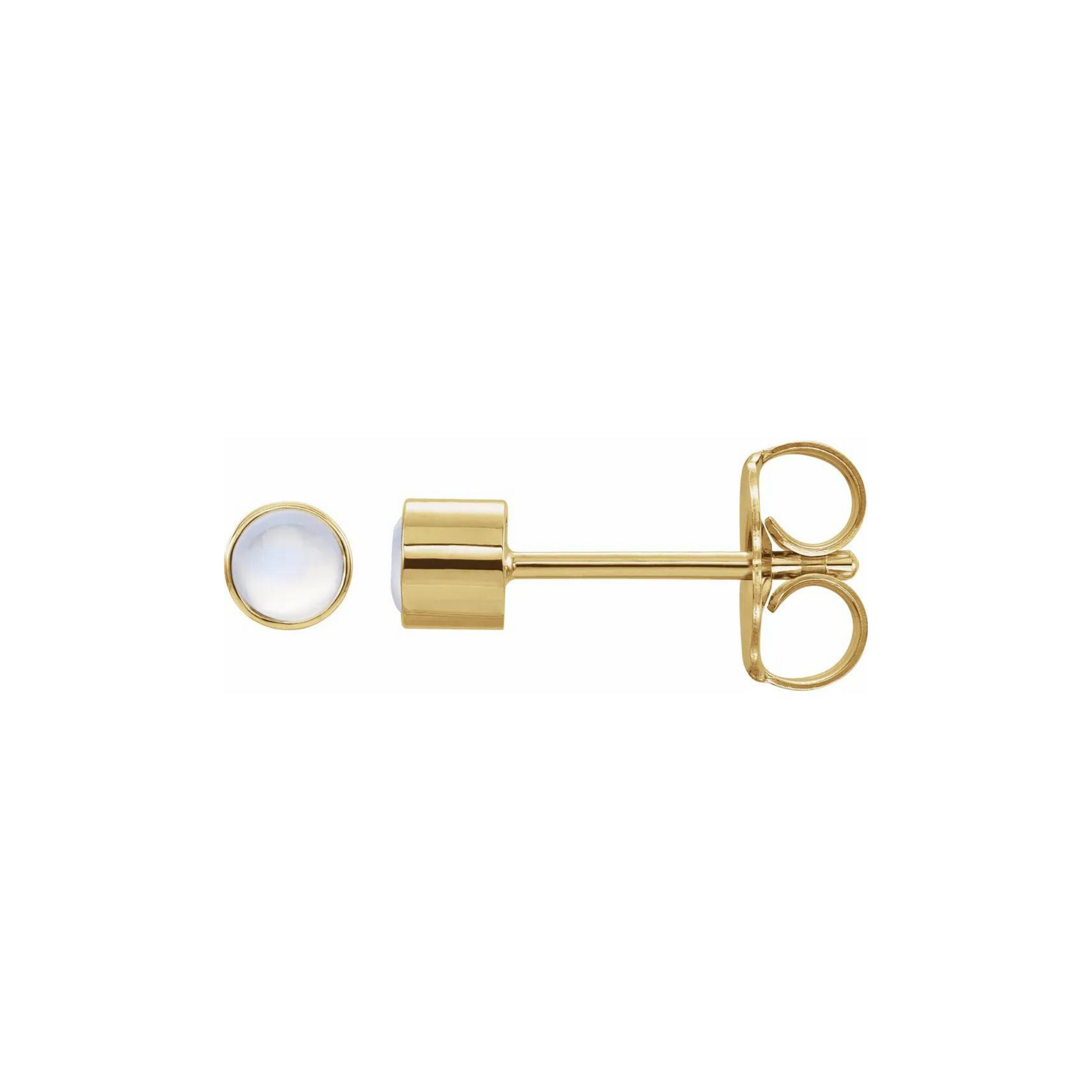 Moonstone Mini Stud Earrings - ALIZETI