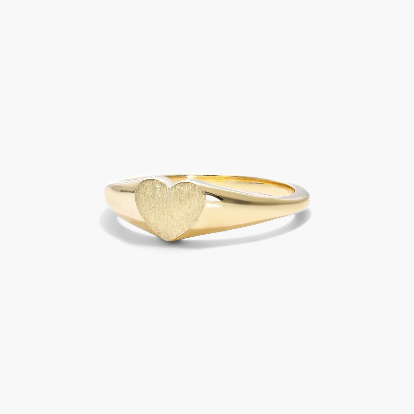 Engravable, Heart Signet Ring - ALIZETI FINE