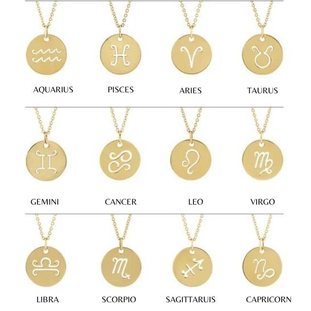 Horoscope Disc Pendant - ALIZETI FINE