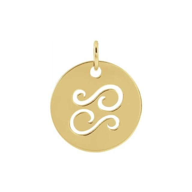 Horoscope Disc Pendant - ALIZETI FINE