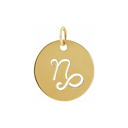 Horoscope Disc Pendant - ALIZETI FINE