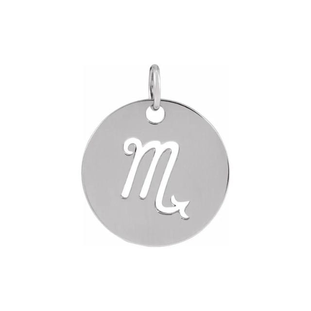 Horoscope Disc Pendant - ALIZETI FINE