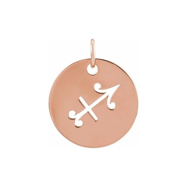 Horoscope Disc Pendant - ALIZETI FINE