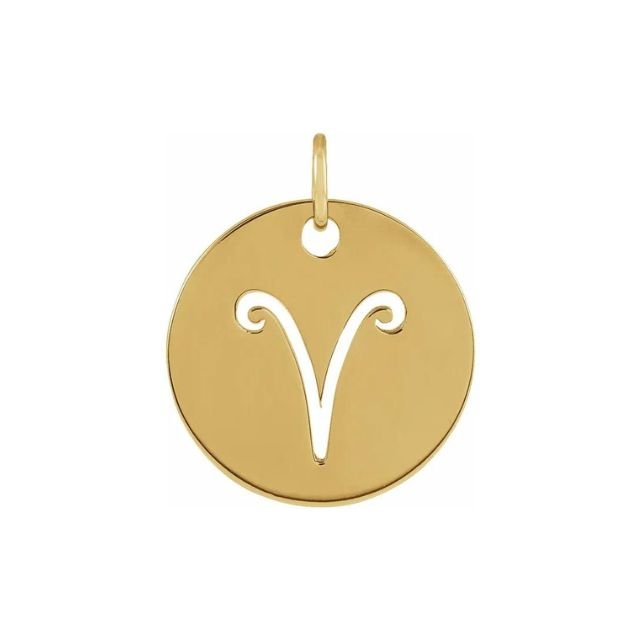 Horoscope Disc Pendant - ALIZETI FINE