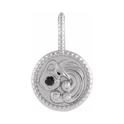 Horoscope Gemstone Medallion - ALIZETI FINE