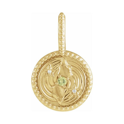 Horoscope Gemstone Medallion - ALIZETI FINE