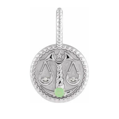 Horoscope Gemstone Medallion - ALIZETI FINE