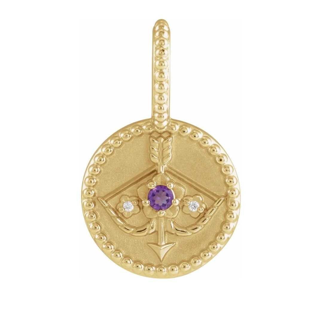 Horoscope Gemstone Medallion - ALIZETI FINE