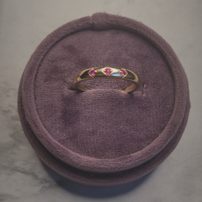 14k Ruby Trifecta Ring