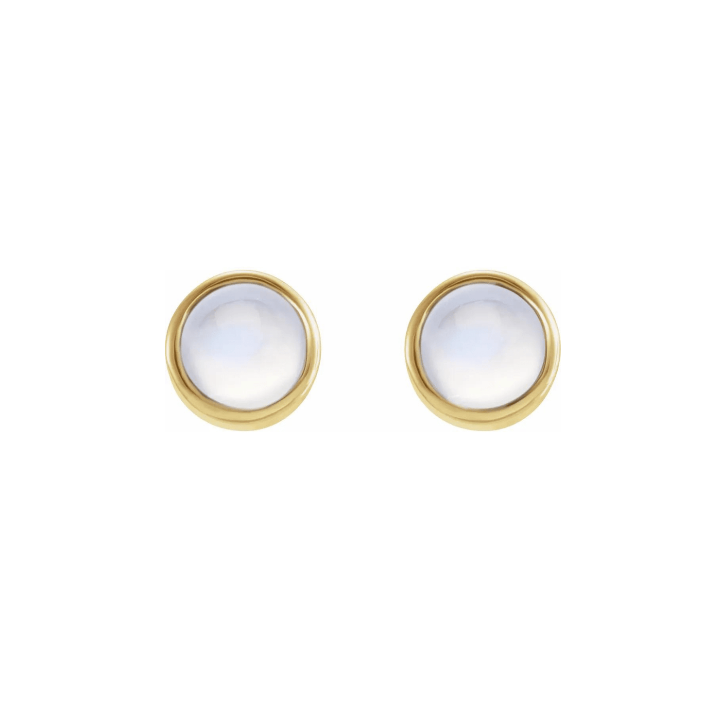 Mini Moonstone Stud Earrings - ALIZETI FINE