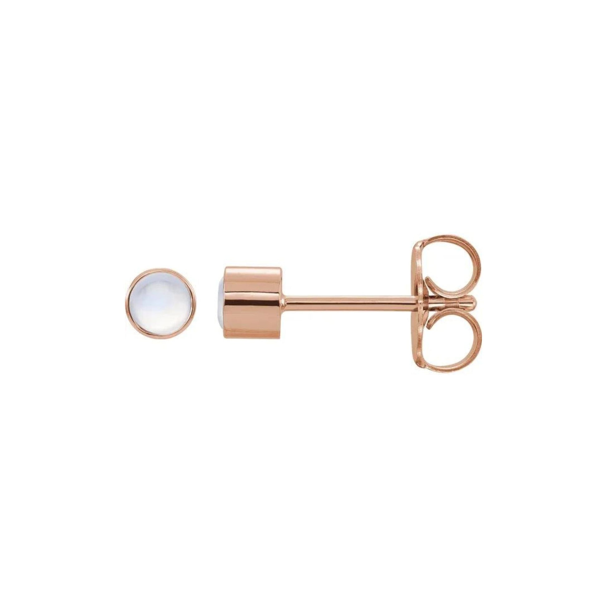 Mini Moonstone Stud Earrings - ALIZETI FINE