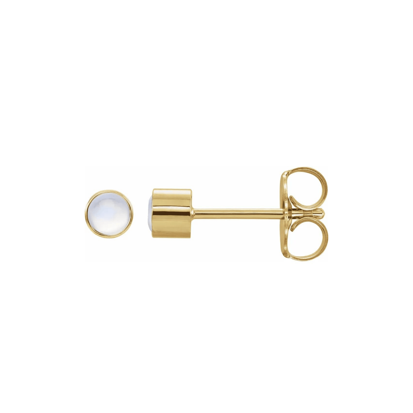 Mini Moonstone Stud Earrings - ALIZETI FINE