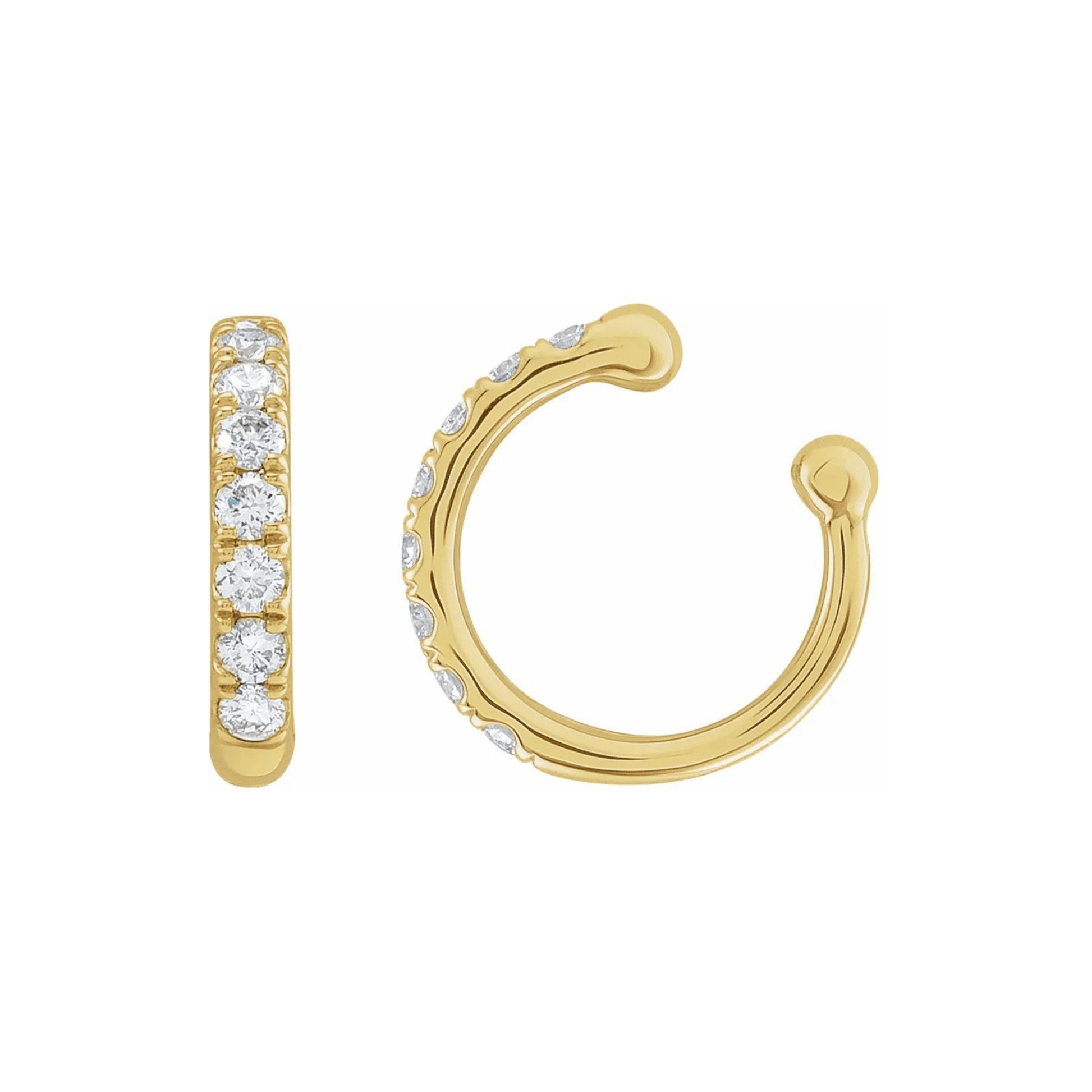 Natural Diamond Ear Cuff - ALIZETI FINE